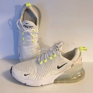 Size 8.5 Nike Air Max 270 White Neon Green & Black